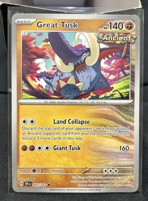 Great Tusk 097/162 Sv05: Temporal Forces - TCG Pokemon Card LP - Image 1 of 2