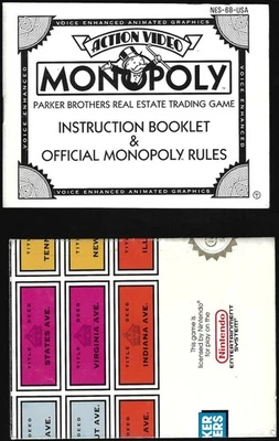 MANUAL & POSTER ONLY Monopoly (Nintendo Entertainment System, 1991) - Image 1 of 3