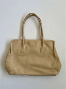 Bolso de Mano JIL SANDER Cuero Granulado Guijarro Beige Hecho en Italia - Imagen 1 de 24