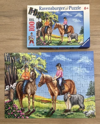 Ravensburger “Outing on Horseback” 100 XXL-Piece Jigsaw Puzzle 109166 – COMPLETE - Image 1 of 4