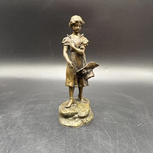 Bronzestatue „Andor RUFF (1885-1951)“ Mädchen mit Hut - A2.15 - Picture 1 of 14