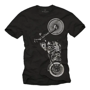 CAMISETA DE MOTOCICLISTA DE CULTO PARA HOMBRE CON CHOPPER PERSONALIZADO - CAMISETA DE GARAJE DE MOTOCICLETA DE MANGA CORTA - Imagen 1 de 3