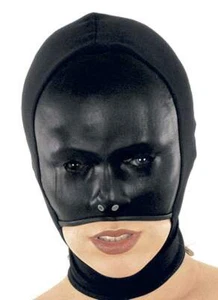 Ledapol - Women Leather Stretch Head Mask with Zip in Various Colors - Picture 1 of 3
