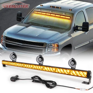 36" LED Emergency Strobe Light Bar Warning Hazard Light Traffic Advisor Amber - Picture 1 of 10