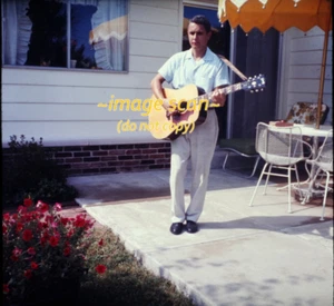 Man with Gibson Guitar in 1971, Film Slide t22a - Picture 1 of 2