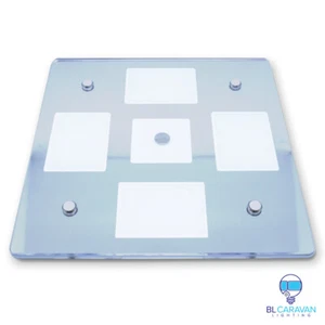 12v 24v Boat-Rv-Van-Ceiling Glass Square Dimmable Touch Led- WHITE Night light - Picture 1 of 10