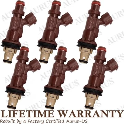 OEM Denso x6 Fuel Injectors for 1999-2004 Toyota 4Runner Tacoma Tundra 3.4L V6 - Image 1 of 4