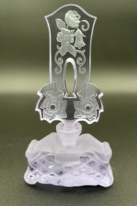 Antique Pesnicak Alexandrite Neodymium Deco Glass Perfume Bottle Czech Bohemia - Picture 1 of 10