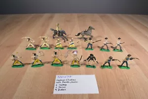 Figuras de acción indias y vaqueros de plástico suave 17 piezas (320-078) - Imagen 1 de 5