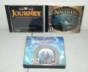 3 PC Computerspiele Lot "CAPRI" "REISE ZUM MITTELPUNKT ERDE" & "MYSTERY OF NAUTILUS" - Bild 1 von 4