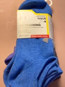 Under Amour unisex Youth UA Training no show Sock YLG 6 pairs - Picture 1 of 3