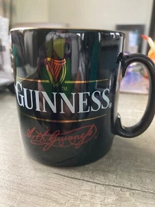 Guinness Coffee Mug - Official Merchandise, Black & Gold, red signature. - Picture 1 of 3