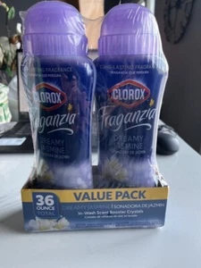 Clorox Fraganzia In Wash Scent Boost Crystals DREAMY JASMINE Scent 36 oz 2 Pack - Picture 1 of 7