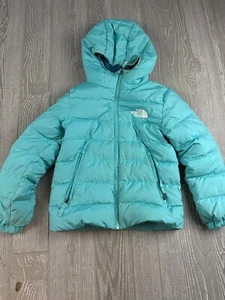The North Face Girls' Reversible North Down Jacket Size Small 7/8 Teal - Picture 1 of 12