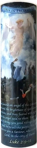 Angels and Shepards, LED Flameless Devotion Prayer Candle, Religious Gift, 6 Hou - Picture 1 of 12
