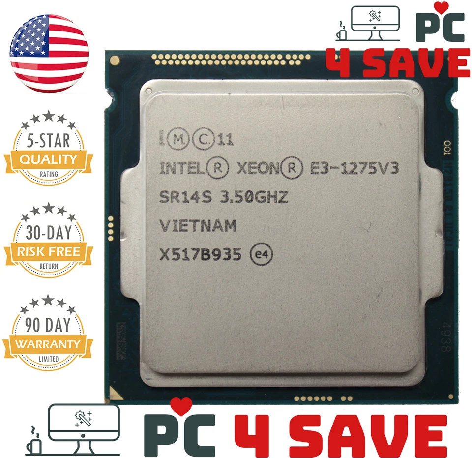 Intel Xeon E3-1275 V3 SR14S 3.50GHz 8MB 4-Core LGA1150 Workstation CPU Haswell - Image 1 of 1