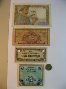 WWII MILITARY BANKNOTES AND COIN/RARE AND COLLECTIBLE. - Picture 1 of 7
