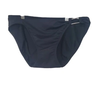 Ralph Lauren blac EGGPLANT Beach Club Solids Shirred Hipster Swim Bottom,size M - Picture 1 of 5