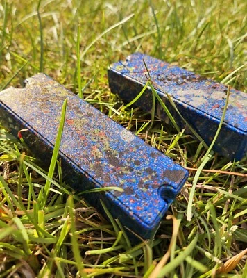 DnB Customz 5 String Soapbar, Humbucker Jazz Bass Pickup Covers Set Blue Nebula - Image 1 of 4