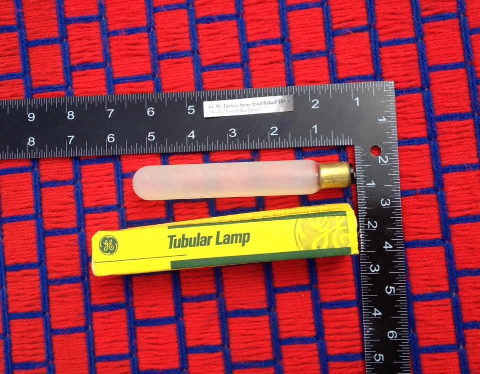 GE FROST 20w tube 120v tubular 20 watt EXIT SIGN Light Bulb 20T6.5 DC bayonet US - Image 1 of 3