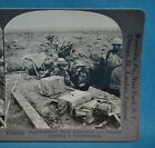 WW1 Stereoview Photo Steel Helmeted Scots Entrenched Awaiting Counter Keystone