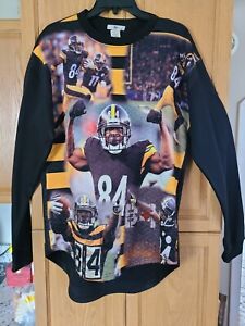 Pittsburgh Steelers Long Sleeve Sweatshirt Antonio Brown. Rare! M. USA Made.
