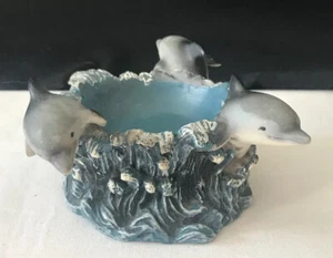 Decorative Candle Holder Dolphins - Picture 1 of 7