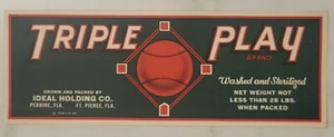 LABEL Florida Ft Pierce Perrine Ideal Holdings Triple Play Baseball Theme - Picture 1 of 1
