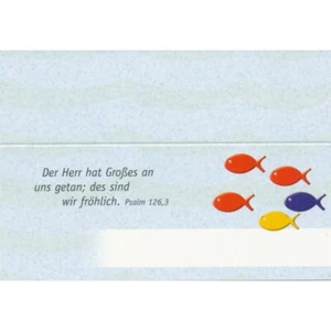 Tarjetas de mesa "Símbolos de peces" 24 piezas con frases bíblicas cambiantes (*NUEVO*) - Imagen 1 de 1