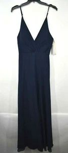 Jenny Yoo Collection Womens Blue Bryce Surplice V-Neck Chiffon Evening Dress 12 - Picture 1 of 8