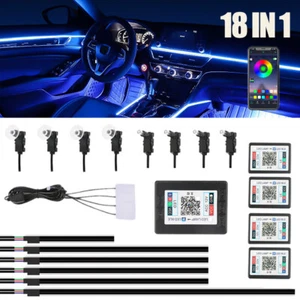 Full RGB LED Bead Symphony Dream Car Interior Ambient Lighting Wireless Kit - Picture 1 of 13