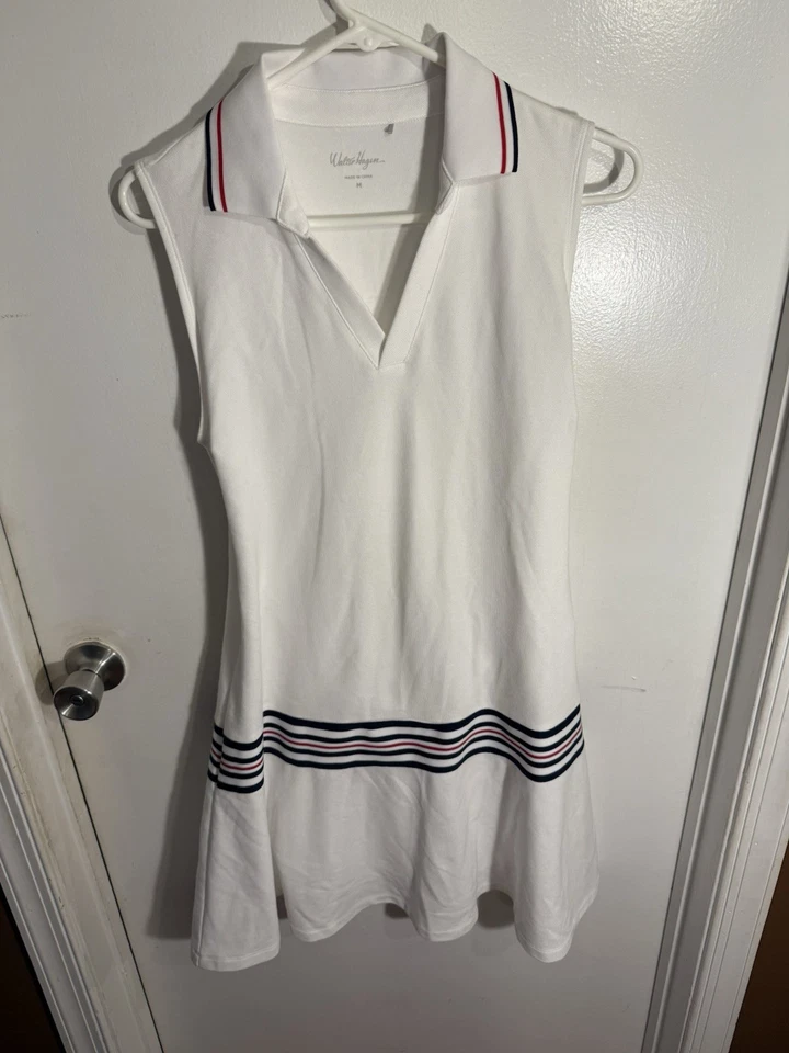 Платье для гольфа женское Walter Hagen среднее белое без рукавов - Изображение 1 из 4