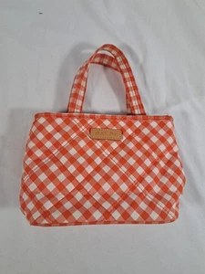 Ralph Lauren RRL Orange Checkered Mini Micro Purse Handbag Gingham Summer Spring - Picture 1 of 11