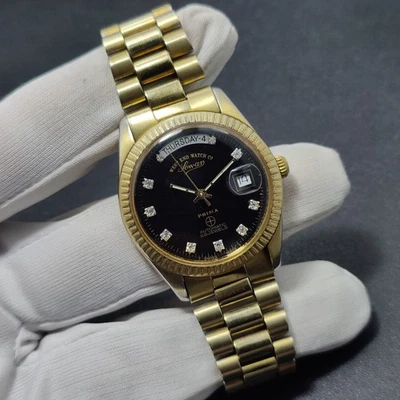 West End Watch Co Sowar President 14 5027 35 ''Black Diamond Dial'' Men Watch N - Image 1 of 4