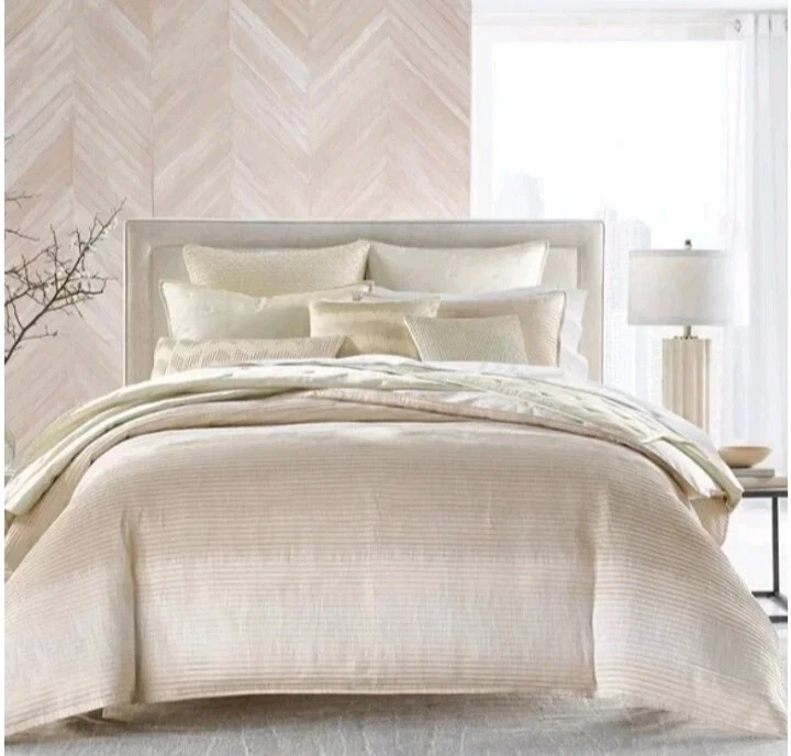 Hotel Collection "Ikat Stripe" QUEEN 4 Pc Comforter Set W/Shams &  Pillow, NWOT - Image 1 of 4