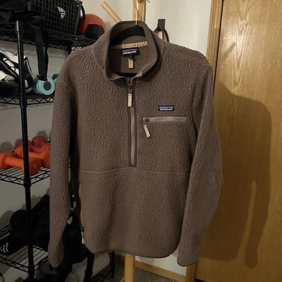 Pullover Patagonia Retro Pile Marsupial 1/4 Cremallera en Púrpura Polvoriento Para Mujer Talla L Foto 1 de 4