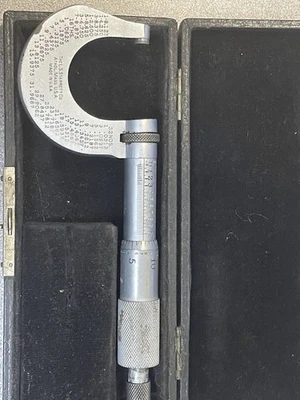 Starrett No. Vintage Micrómetro exterior 231 0"-1" 0.0001 Res. Dedal de trinquete Foto 1 de 4
