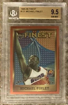 1995 FINEST SPURS MAVERICKS MICHAEL FINLEY ROOKIE RC #131 BGS GEM MINT 9.5!!!!!! - Image 1 of 2