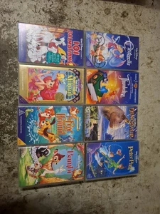 Walt Disney Vhs Movie Colection Of 8 All The Classics (Tested) Great Condition - Picture 1 of 10