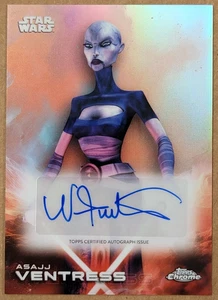 2025 Topps Chrome Star Wars Auto Nika Futterman como ASAJJ VENTRESS - Imagen 1 de 2