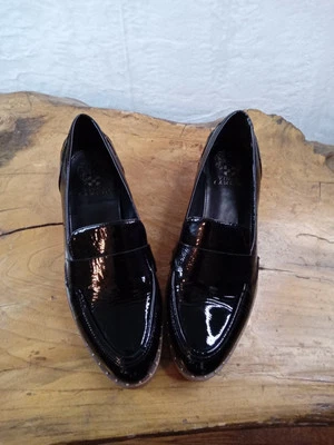 Mocasines gruesos Vince Camuto McKella charol negro Y2K vibra para mujer 8,5 Foto 1 de 4