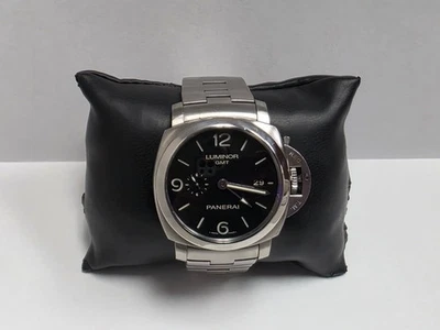 Panerai Luminor 1950 3 Days GMT PAM 00329 Stainless Steel Band  29 Jewels! Watch - Image 1 of 4
