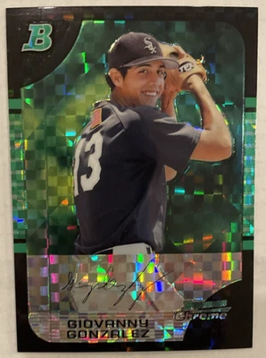 2005 Bowman Chrome Джио Джованни Гонсалес дебютант XFractor #158 Chicago #120/225 - Изображение 1 из 2