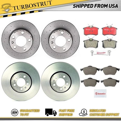 Kit de pastillas de freno delanteras traseras para Volkswagen Beetle 1999-2010 Foto 1 de 4