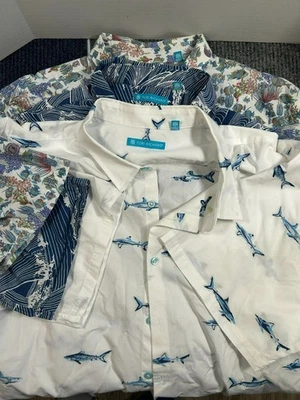 Мужские рубашки на пуговицах Tori Richard 3XL Resort Wear набор из 3 штук - Ocean Wave Shark - Изображение 1 из 4