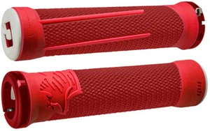 Empuñaduras ODI AG-2 Lock-On MTB-Rojo/Rojo Fuego Bicicleta de Montaña MTB BMX - Imagen 1 de 1