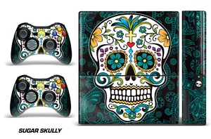 Skin Decal Wrap für Xbox 360 E Spielkonsole & Controller Aufkleber Design SKULLY - Bild 1 von 1