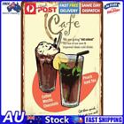 Vintage Cafe Drinks Retro Metal Plate Tin Sign Plaque Home Decor Accessories