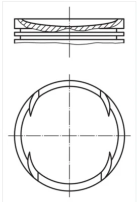 1x MAHLE 0014000 Kolben für DAEWOO, PUCH, MERCEDES-Benz 124, E-Klasse SL - 3.2i - Image 1 of 2