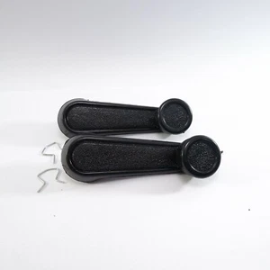 FIT TOYOTA LAND CRUISER FJ40 FJ45 FJ55 BJ40 BJ42 WINDOW CRANK WINDER Black 2pcs - Picture 1 of 4